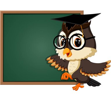 blackboard baykuş öğretmen çizimi