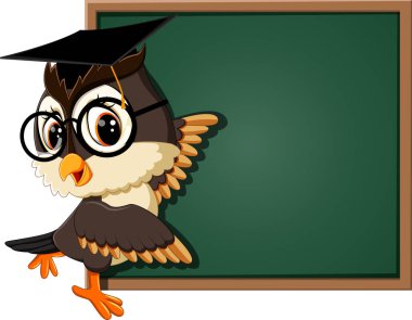 blackboard baykuş öğretmen çizimi