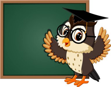 blackboard baykuş öğretmen çizimi