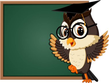 blackboard baykuş öğretmen çizimi