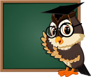 blackboard baykuş öğretmen çizimi