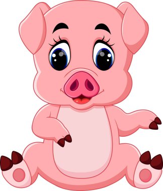 Şirin Bebek domuz karikatür çizimi