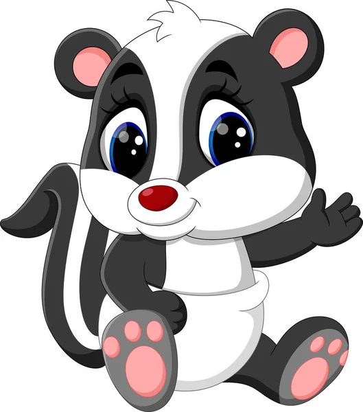 Illustrazione di baby skunk cartoon — Vettoriale Stock