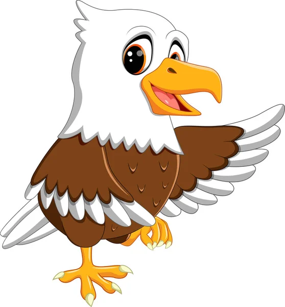 Εικονογράφηση του καρτούν χαριτωμένο αετός — Διανυσματικό Αρχείο