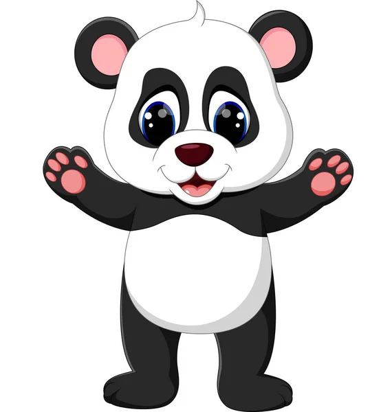 Illustration of cute baby panda cartoon — Stock Vector