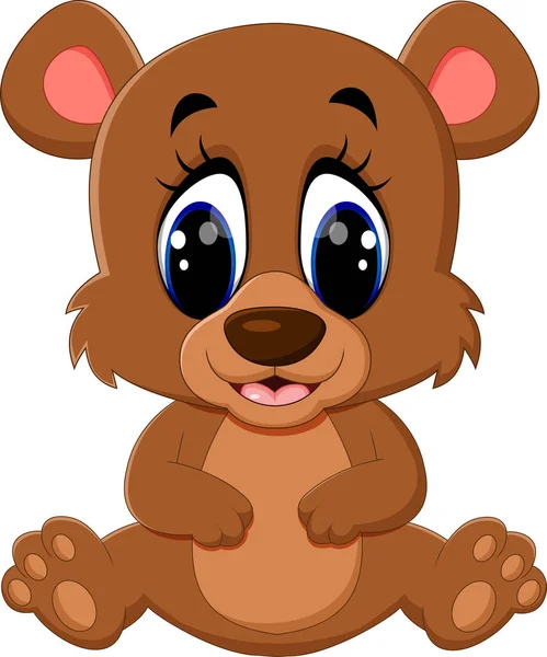 Cartoon teddy bear waving hand — Stock Vector