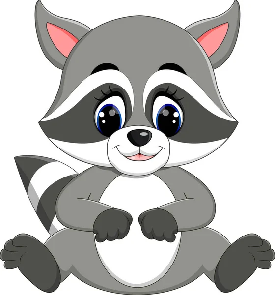 Baby raccoon cartoon — Stock Vector