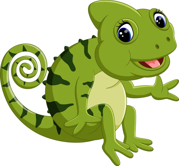 Kameleon cute Cartoon — Wektor stockowy