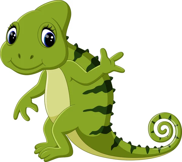 stock vector Cartoon cute Chameleon