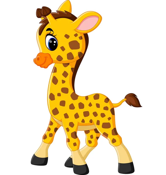 Cute giraffe cartoon of illustration — Stock Vector