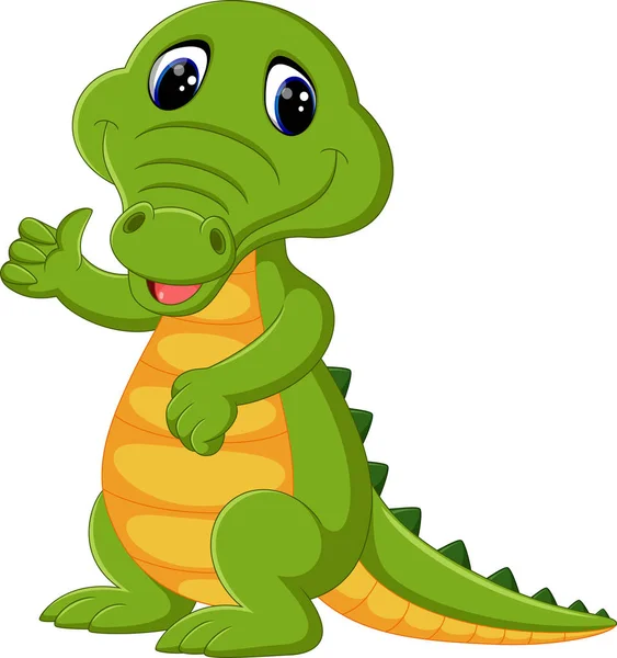 Dessin animé crocodile mignon — Image vectorielle
