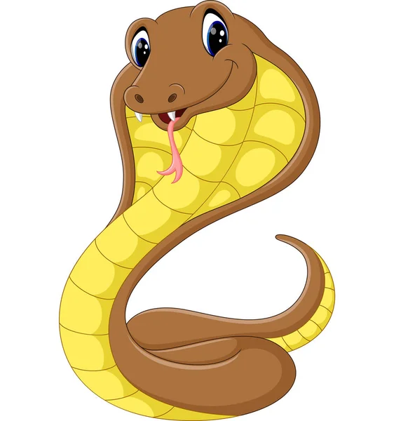 Lindo cobra serpiente dibujos animados — Archivo Imágenes Vectoriales