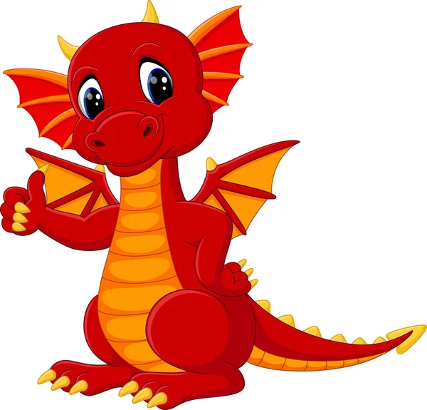 Cute dragon cartoon — Stock Vector