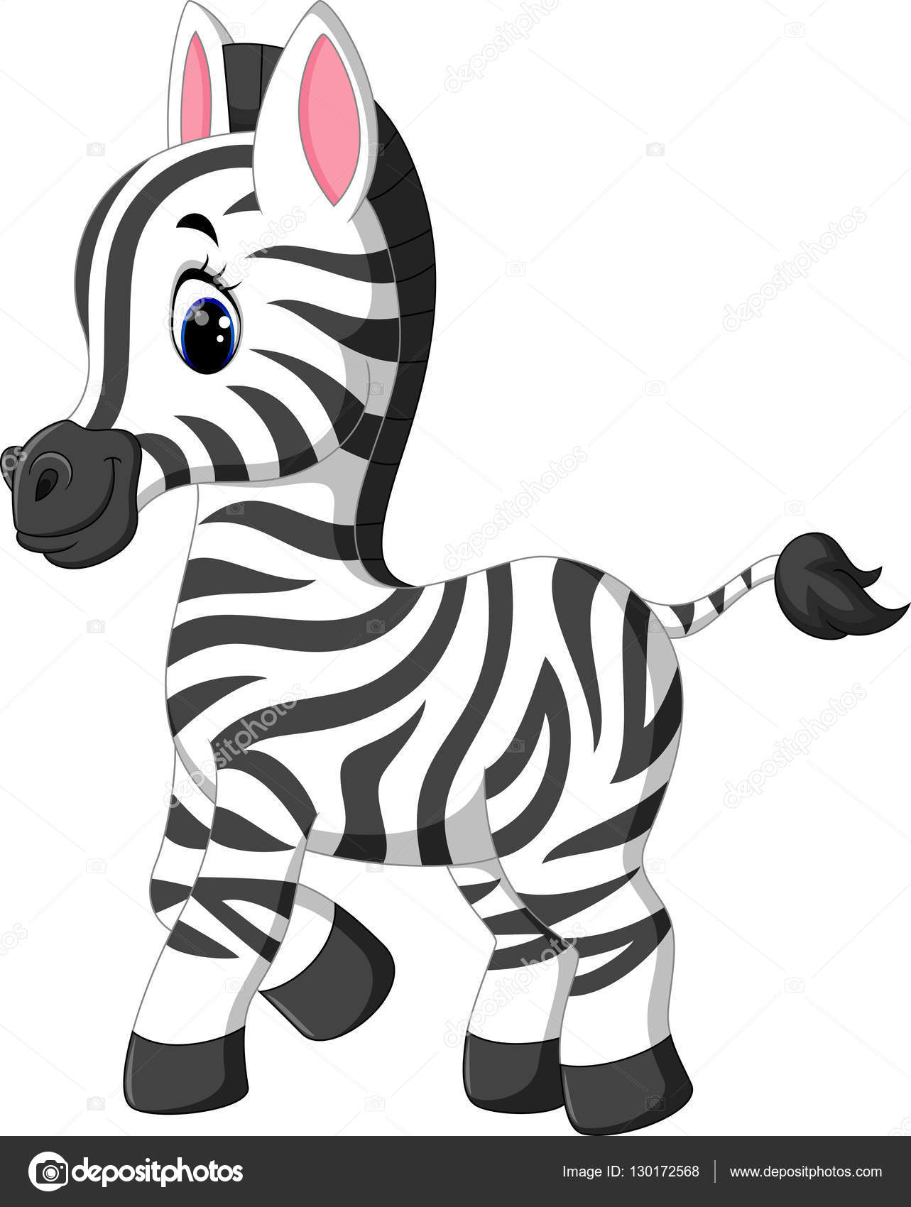 Illustration of cute zebra cartoon Stock Vector Image by  ©hermandesign2015@ #130172568