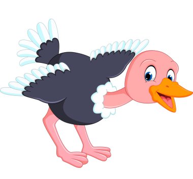 şirin devekuşu karikatür