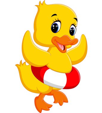 şişme yüzükle oynamak ördek