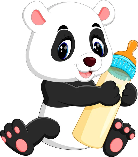Illustration of cute baby panda cartoon — Stock Vector
