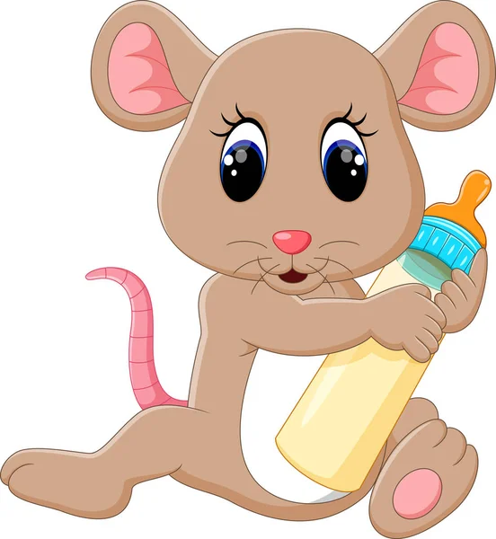 Illustrazione di Carino cartone animato del mouse — Vettoriale Stock