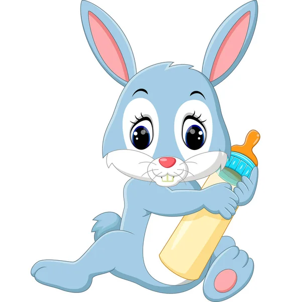 Illustration av söt baby kanin tecknade — Stock vektor