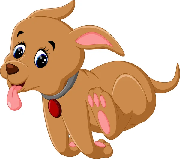 Illustration of cute dog cartoon — Stock Vector
