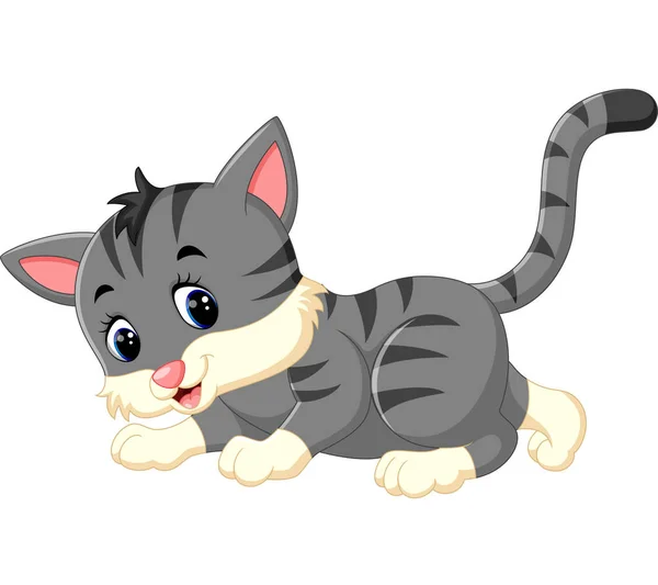 Иллюстрация милого кошачьего мультфильма — стоковый вектор