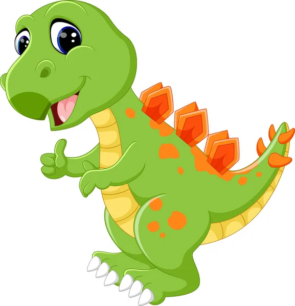 Dibujos animados dinosaurio lindo — Vector de stock