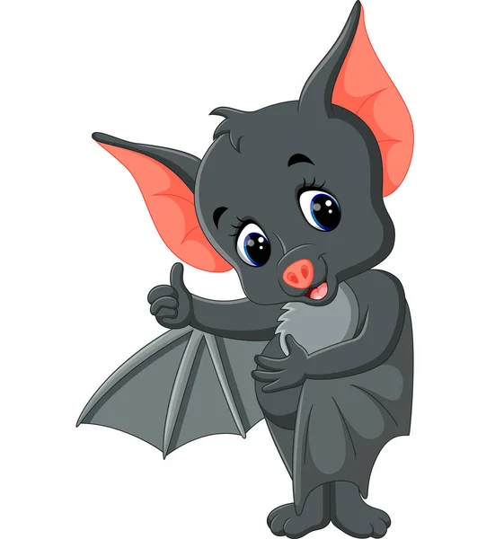 Chauve-souris dessin animé agitant — Image vectorielle