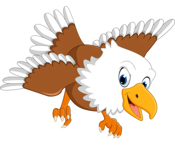 Lindo águila de dibujos animados — Vector de stock