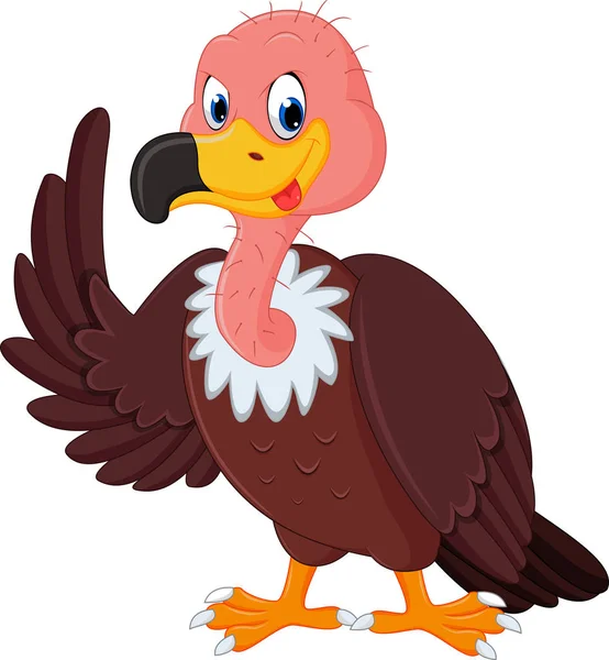 Dessin animé vautour mignon — Image vectorielle