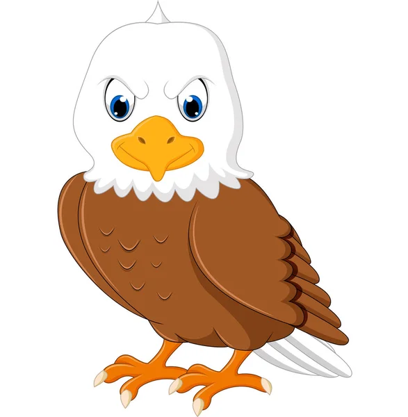 Lindo águila de dibujos animados — Vector de stock