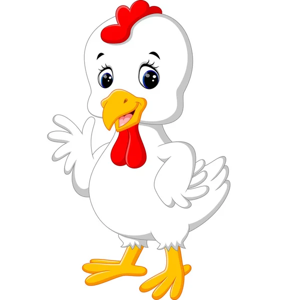 Rajzfilm csirke kakas — Stock Vector