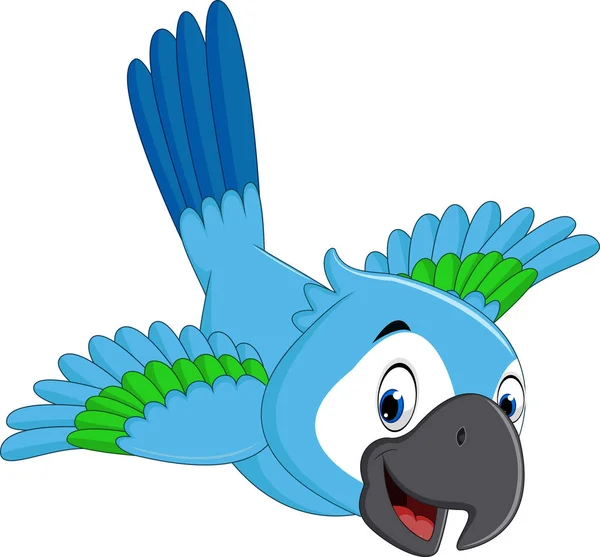 Illustrazione di carino macaw Cartone animato — Vettoriale Stock