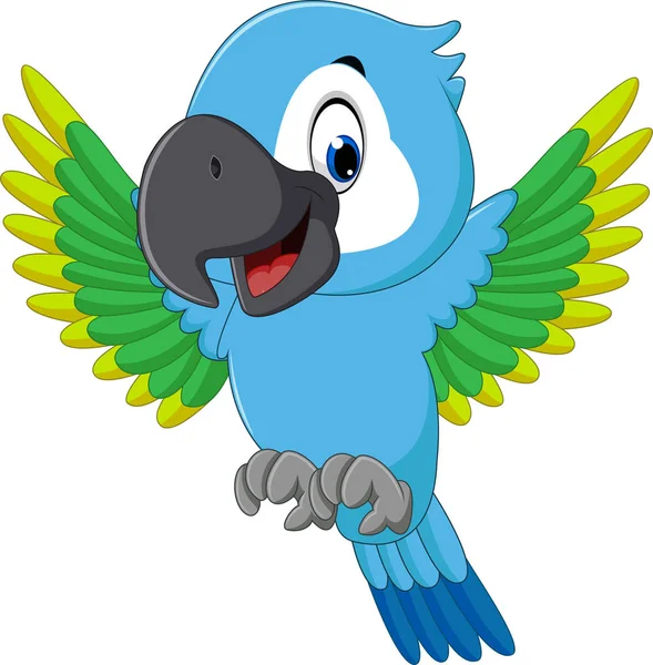 Illustration of cute macaw cartoon — Stock Vector
