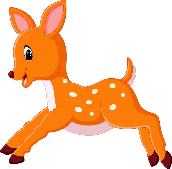 Illustration of cute deer cartoon — Stock Vector