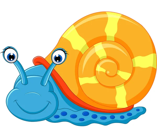 Cute snail cartoon running — Stock Vector