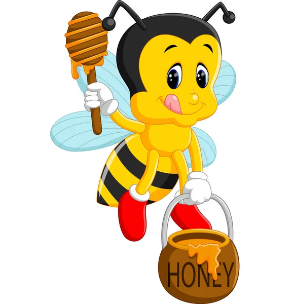 Exploitation apicole miel — Image vectorielle