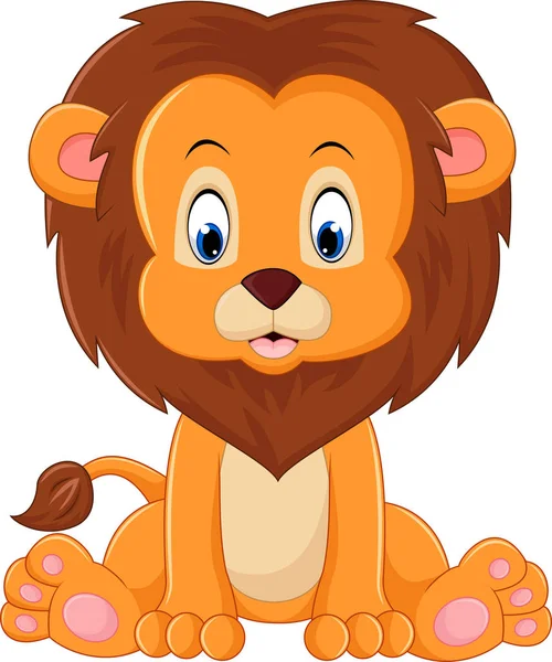 かわいいライオンの漫画 — ストックベクタ