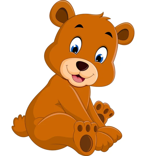 Cartoon funny bear — Stock Vector