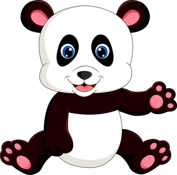 Bébé panda dessin animé — Image vectorielle