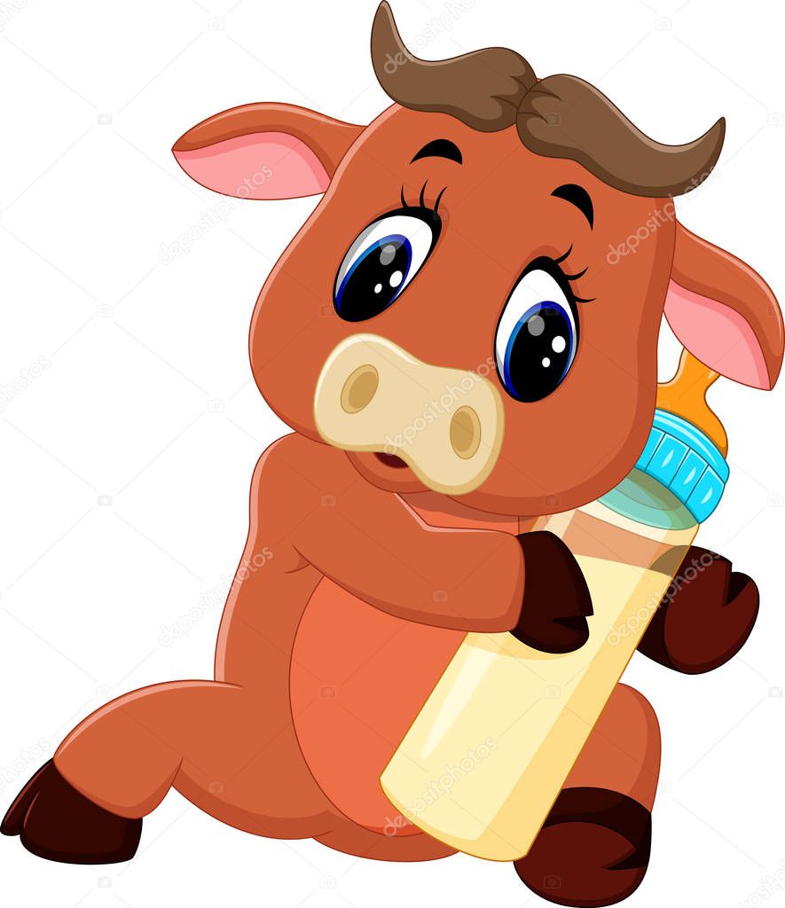 Illustration of cute baby bull cartoon Stock Vector Image by ©hermandesign2015@ #130171434 Illustration of cute baby bull cartoon Stock Vector Image by ©hermandesign2015@ #130171434