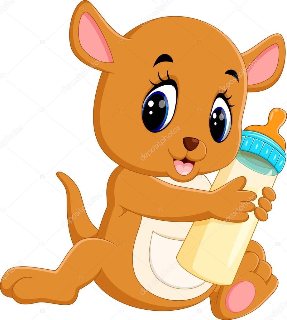 Illustration of Cute baby kangaroo cartoon Stock Vector Image by  ©hermandesign2015@ #130171634