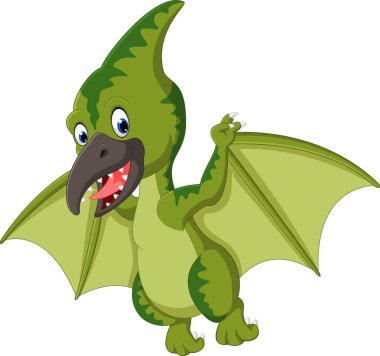 Şirin pterodactyl çizgi film