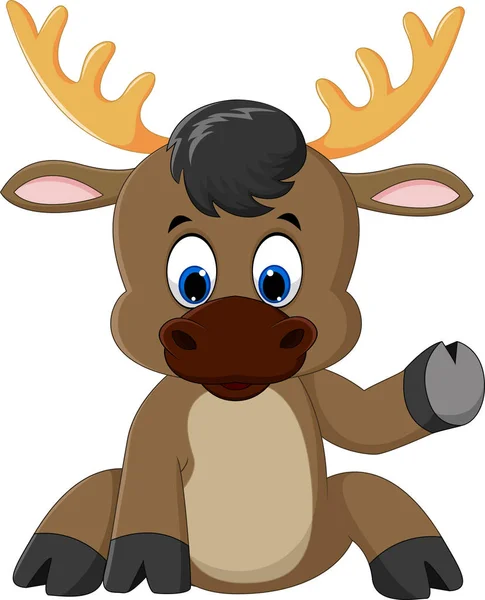 Ilustrace moose Cartoon — Stockový vektor