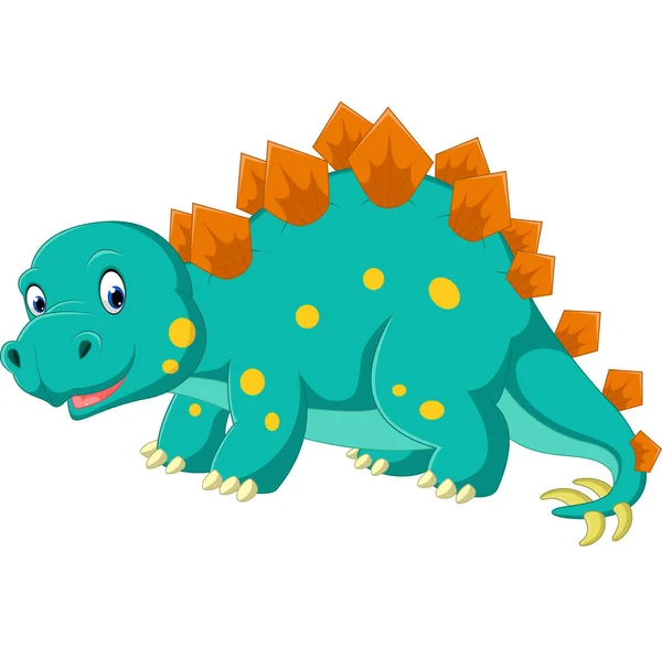 Söta stegosaurus cartoon — Stock vektor