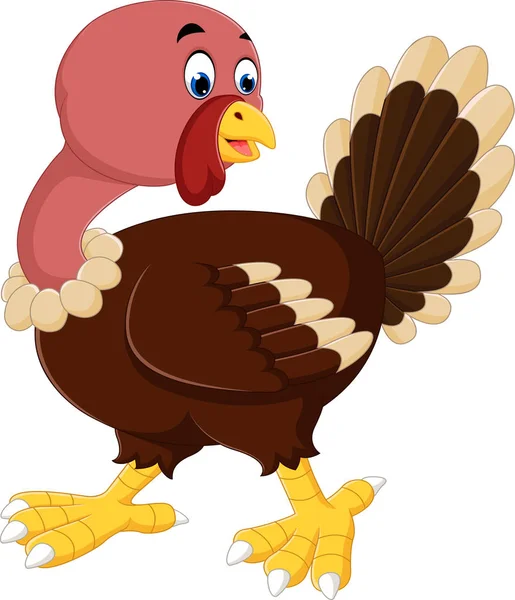 Caricature d'oiseau de Turquie — Image vectorielle