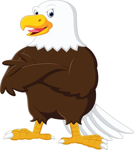 Eagle cartoon poseren — Stockvector