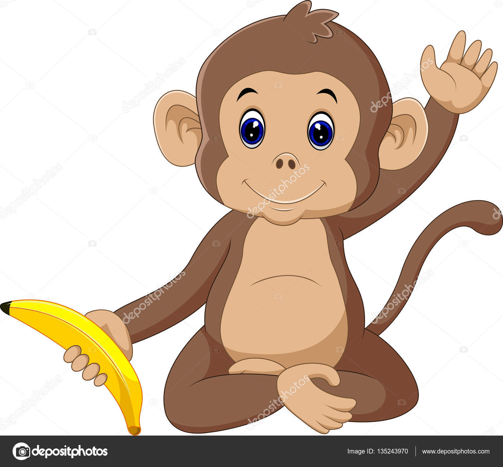 Desenho animado macaco bonito imagem vetorial de irwanjos2© 95757284