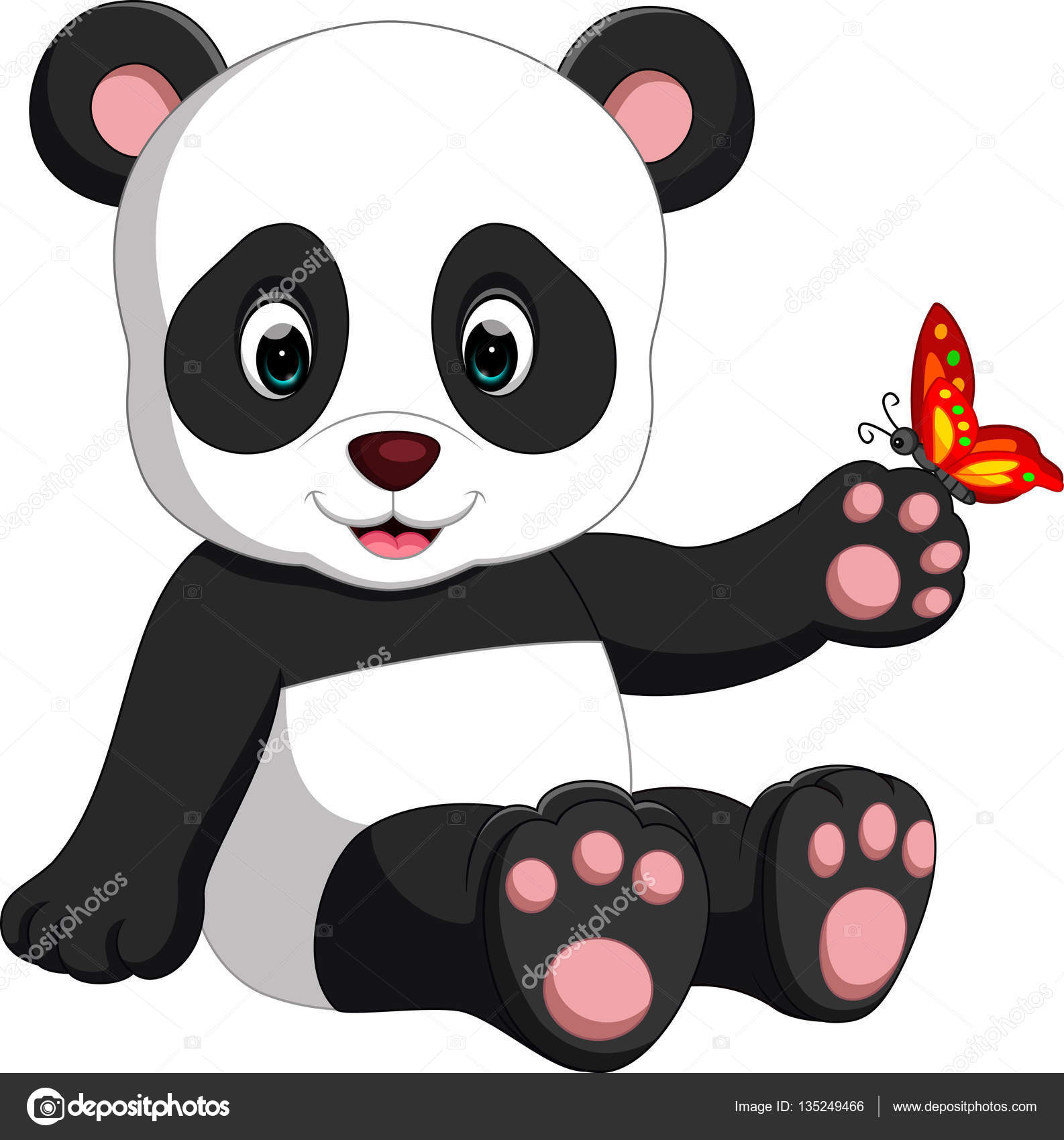 Baby Panda Cartoon Vector Image By C Hermandesign15 Gmail Com Vector Stock