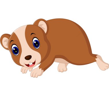 Şirin hamster sallanan el