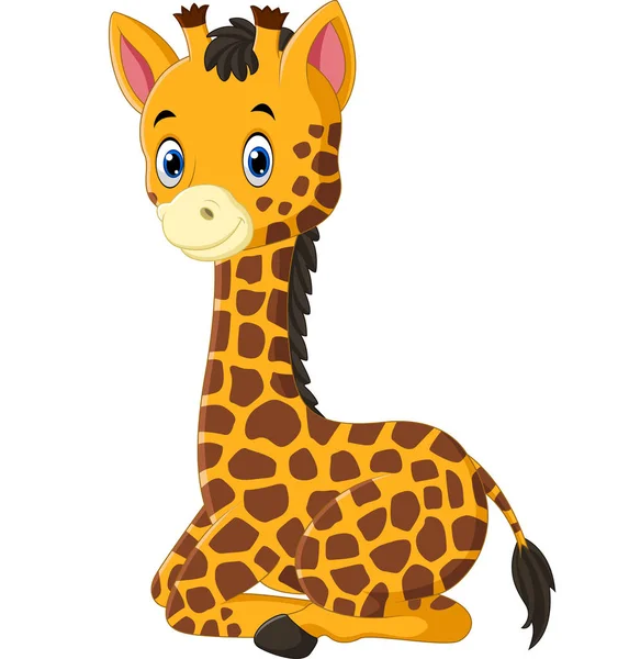 Cute giraffe cartoon — Stock Vector